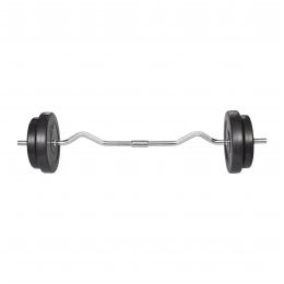 Curl Bar with Weights 66.1 lb
