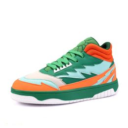 Men's Fashion Casual High-top Lace-up Sneakers (Option: JM CZ4396 Green-39)