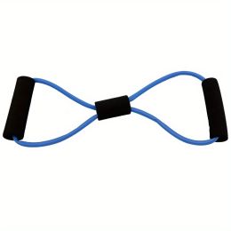 8-shaped Yoga Elastic Tension Band For Men Women Home Gym Pilates Fitness, Arm Back Shoulder Training Resistance Band, Yoga Stretch Belt (Color: Blue)