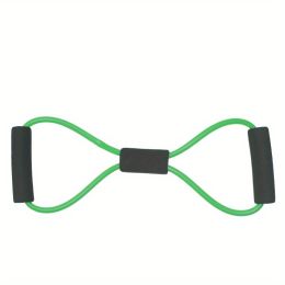 8-shaped Yoga Elastic Tension Band For Men Women Home Gym Pilates Fitness, Arm Back Shoulder Training Resistance Band, Yoga Stretch Belt (Color: Green)