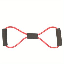 8-shaped Yoga Elastic Tension Band For Men Women Home Gym Pilates Fitness, Arm Back Shoulder Training Resistance Band, Yoga Stretch Belt (Color: Red)