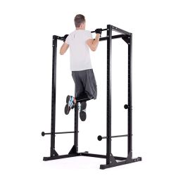 Indoor Strength Training Adjustable Heights Multi-Function Fitness Pull Up Equipment (Color: Black)
