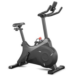 Indoor Gym Exercise Cycling Bike Smooth Belt Drive (Color: Black)