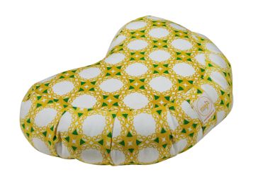 Halfmoon Zafu Yoga Pillow (Color: Yellow Green Tile)