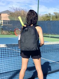 Cool new design light weight NiceAces backpacks for all tennis;  pickleball;  school;  travelling and all activites (Color: Black)