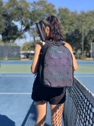 Cool new design light weight NiceAces backpacks for all tennis;  pickleball;  school;  travelling and all activites (Color: Iridescent)