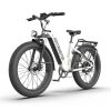 AOSTIRMOTOR New Pattern 26" 1000W Electric Bike Fat Tire 52V15AH Removable Lithium Battery for Adults(white)